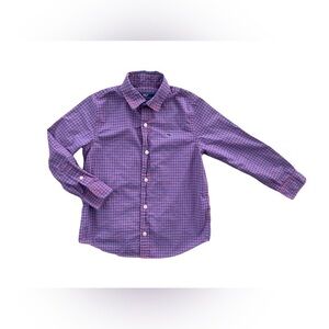 Vineyard Vines Size 5 Coral and Blue Whale Button Down Shirt